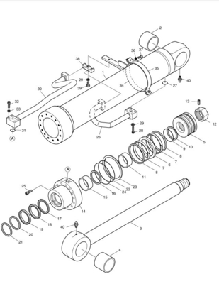 建設工事 ドーサン掘削機用 高気圧DH300LC-7シリンダーオイルパイプ