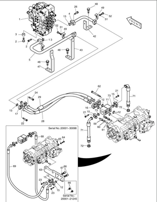 建設工事 ドーサン掘削機用 高気圧DH300LC-7シリンダーオイルパイプ