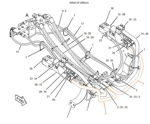 CAT349 製造工場からの掘削機管のシリンダーオイルパイプに適用する