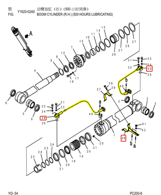 KOMATSU PC200 掘削機 パイプライン 掘削機 建設機械用水力管