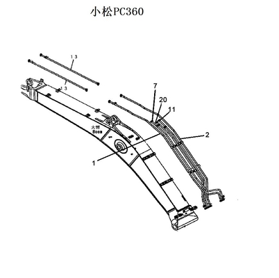PC360 300 掘削機 水力オイルシリンダー 建設用鋼管
