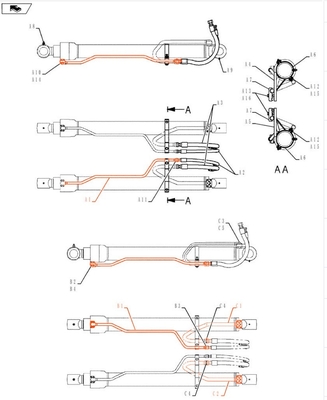 SK210-8 掘削機 液体油筒 鋼管管管管管管管管管管管管管管管
