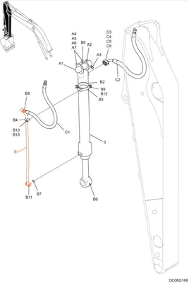 SK210-8 掘削機 液体油筒 鋼管管管管管管管管管管管管管管管