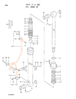 水力掘削機 ブームパイプトップ Zax120 0408811 0408812 鋼管