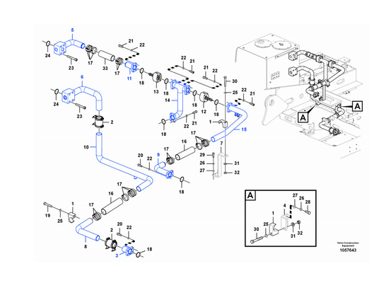 建設工事 EC480とEC460のための水力掘削機アームシリンダーパイプ