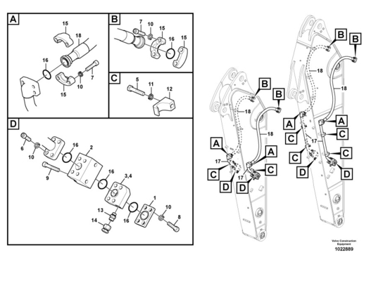 VOLVO EC480 EC460 掘削機 水力シリンダーパイプ 桶用鋼管