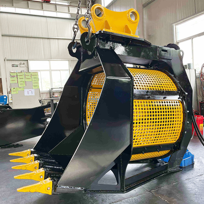 最大 握り 容量 5-40 トン の 掘削 機 の ローータリー スクリーニング バケツ 0.52CBM