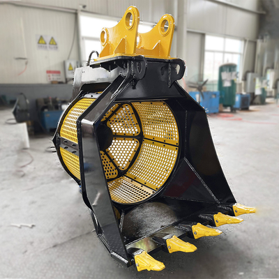 4トン 6トン 10トン バックホー用のTiejia シブバケット 1.2m3回転スクリーンバケット掘削機